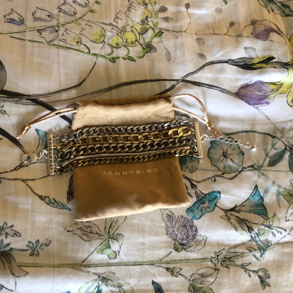 Jenny bird gold and silver metal bracelet